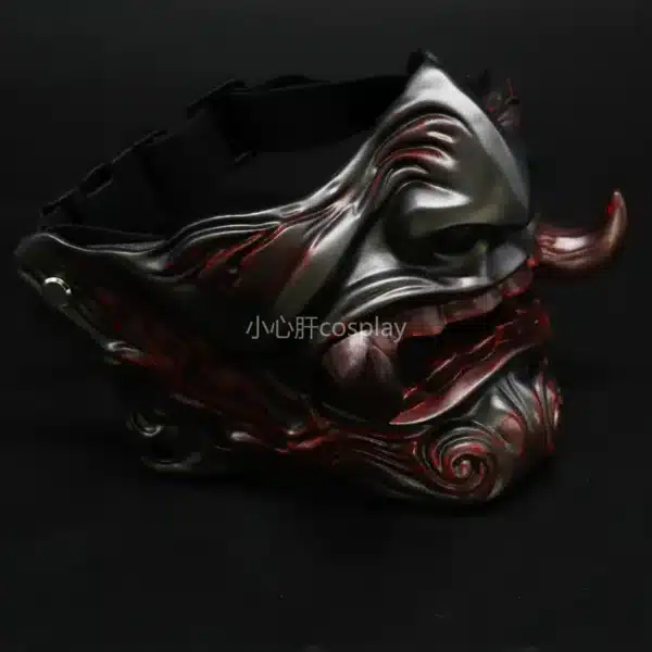 Demon Fangya Prajna Cosplay Mask Halloween Devil Oni Samurai Ghost Horror Hard Resin Face Masks Adult 1