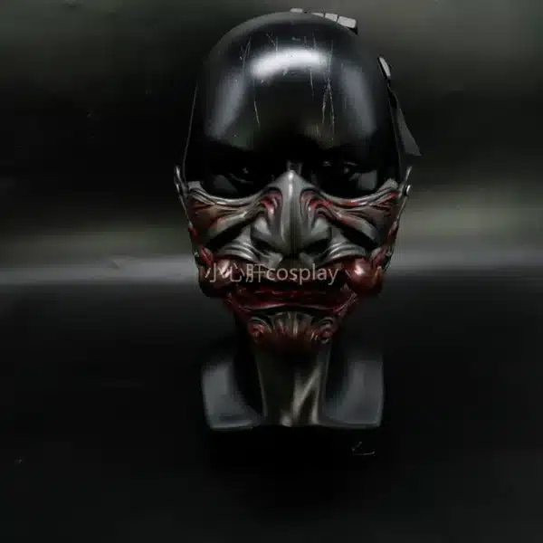 Demon Fangya Prajna Cosplay Mask Halloween Devil Oni Samurai Ghost Horror Hard Resin Face Masks Adult 2