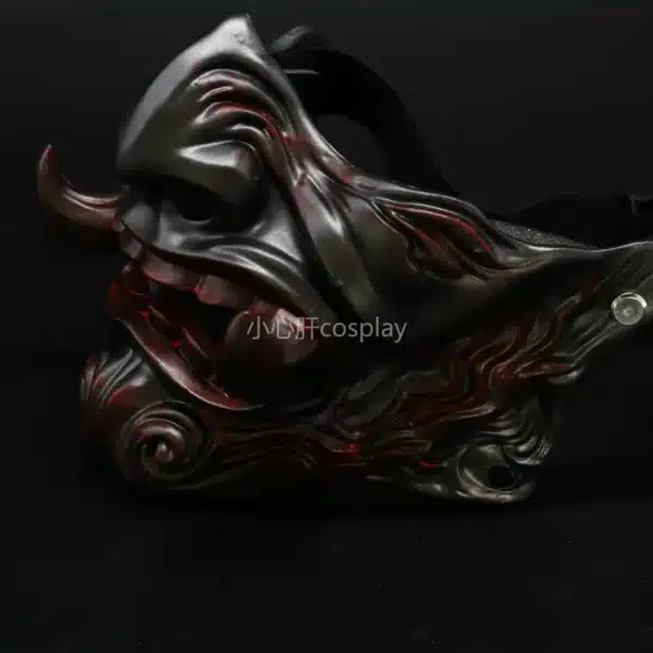 Demon Fangya Prajna Cosplay Mask Halloween Devil Oni Samurai Ghost Horror Hard Resin Face Masks Adult