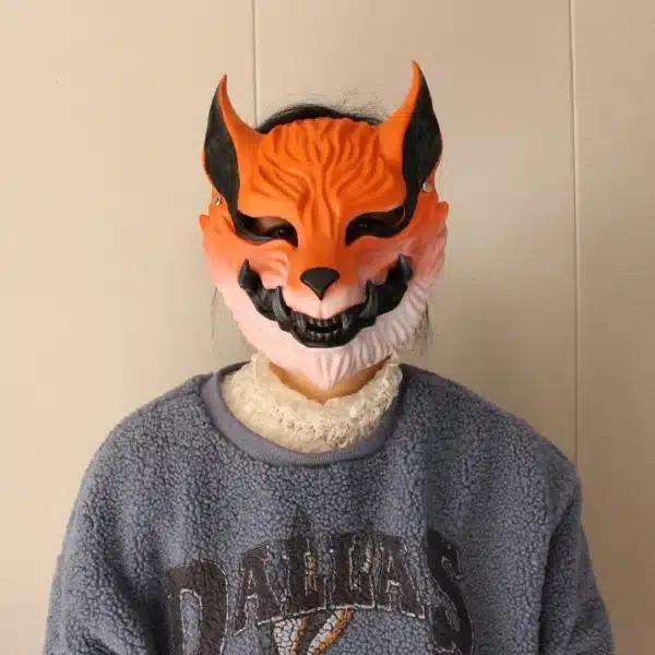 New Uzumaki Jinch riki Nine tailed Fox Cosplay Mask Fox Demon Nine Tails Japan Anime Mythology 1